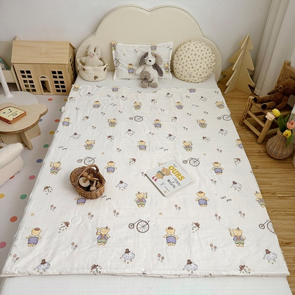 91家纺网 家纺一手货源 找家纺 （总）BOSS 2024新款全棉26℃有氧双层纱棉花防踢睡袋可穿式夏被