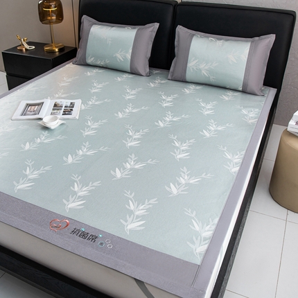 爱宝被业 2025新款法式冰丝提花刺绣凉席 摇曳 床单款