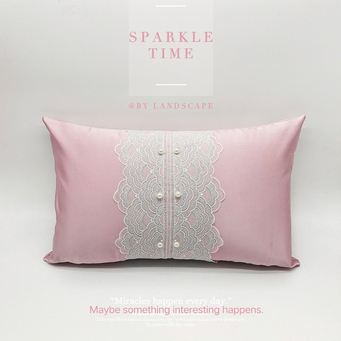 91家纺网 家纺一手货源 找家纺 （总）澜屿 新款珍珠蕾丝小抱枕