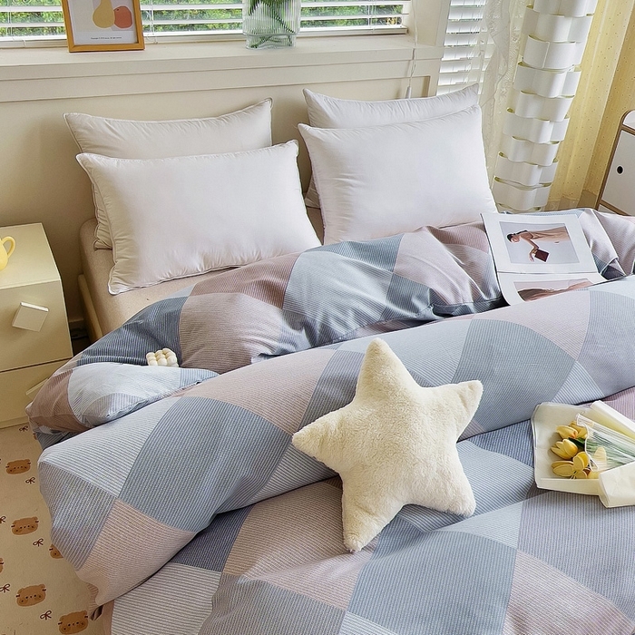 91家纺网 家纺一手货源 找家纺 优品阁 2024新款全棉磨毛四件套单品系列-单被套 孟菲格