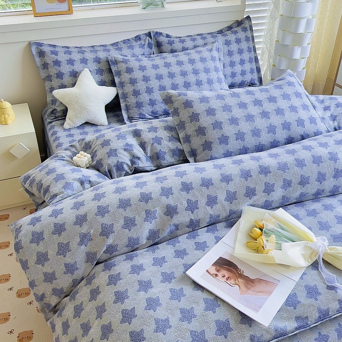 91家纺网 家纺一手货源 找家纺 优品阁 2024新款全棉磨毛四件套单品系列-单枕套 星雨