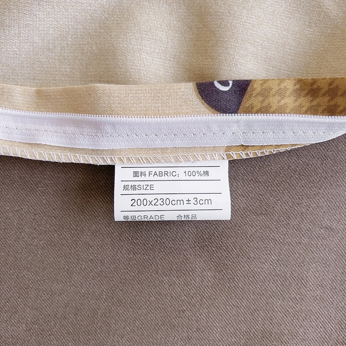 91家纺网 家纺一手货源 找家纺 优品阁 2024新款全棉磨毛四件套单品系列-单被套 欧尼熊