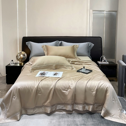 91家纺网 家纺一手货源 找家纺 （总）莱阁亿 2025新款60支天丝镂空瑾系列夏被及夏被四件套