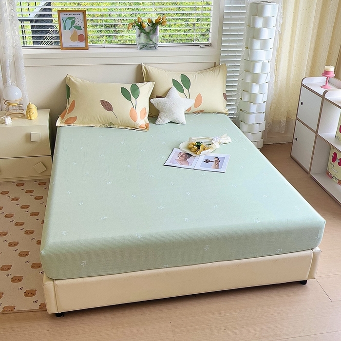 91家纺网 家纺一手货源 找家纺 优品阁 2024新款全棉磨毛四件套单品系列-单床笠 梵高花园