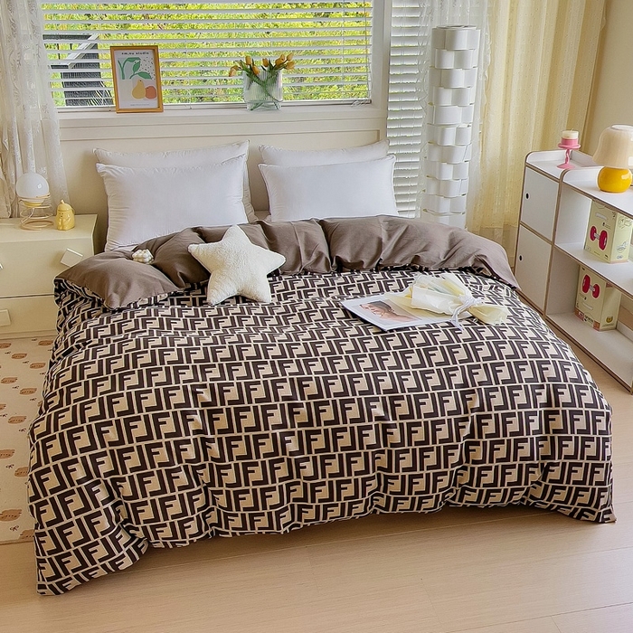 91家纺网 家纺一手货源 找家纺 优品阁 2024新款全棉磨毛四件套单品系列-单被套 芬迪格