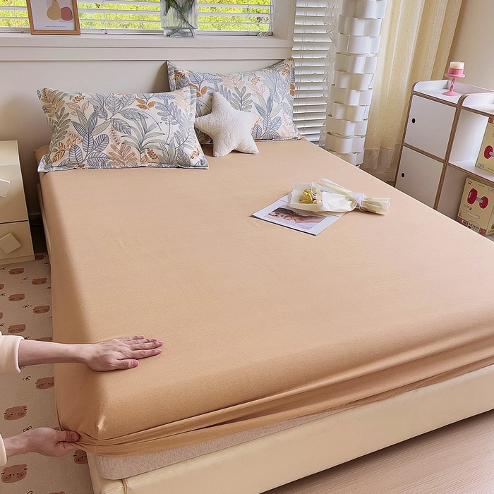 91家纺网 家纺一手货源 找家纺 优品阁 2024新款全棉磨毛四件套单品系列-单床笠 清风恋影