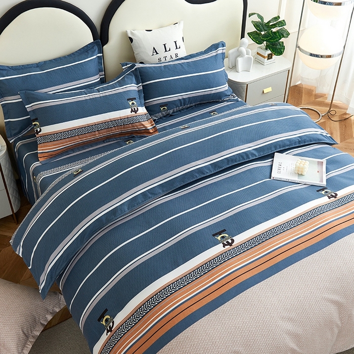 91家纺网 家纺一手货源 找家纺 鑫缘2025直播爆款印花植物羊绒加厚磨毛四件套1.2米学生三件套 航海家