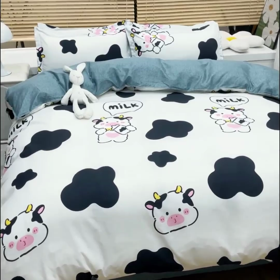 91家纺网 家纺一手货源 找家纺 乐居坊 2024新款亲肤棉美棉芦荟棉四件套新花型（5月） 萌萌牛