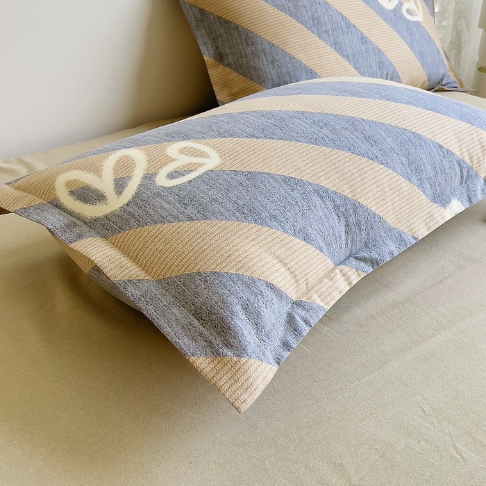 91家纺网 家纺一手货源 找家纺 优品阁 2024新款全棉磨毛四件套单品系列-单枕套 一心一意