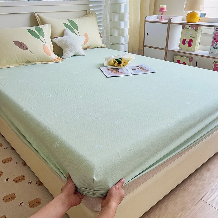 91家纺网 家纺一手货源 找家纺 优品阁 2024新款全棉磨毛四件套单品系列-单床笠 梵高花园