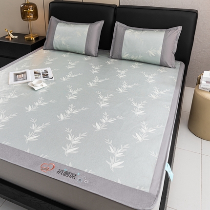 爱宝被业 2025新款法式冰丝提花刺绣凉席 摇曳 床笠款
