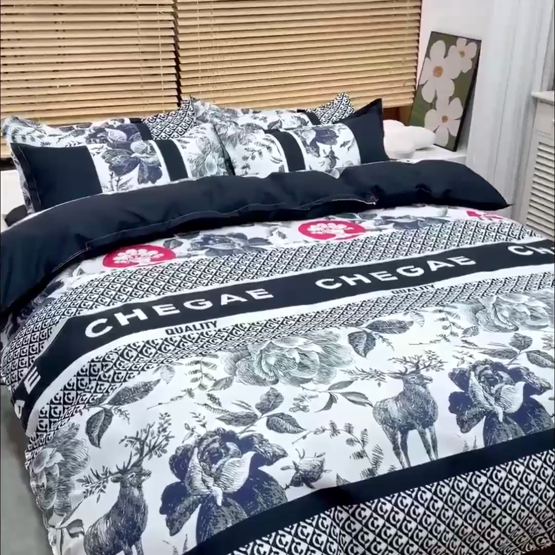 91家纺网 家纺一手货源 找家纺 乐居坊 2024新款亲肤棉美棉芦荟棉四件套新花型（5月） 霸王茶姬