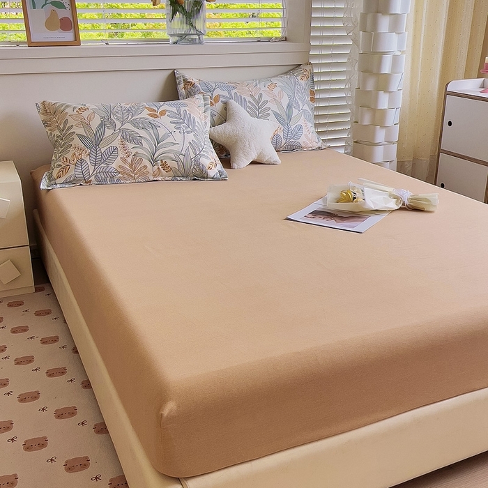 91家纺网 家纺一手货源 找家纺 优品阁 2024新款全棉磨毛四件套单品系列-单床笠 清风恋影