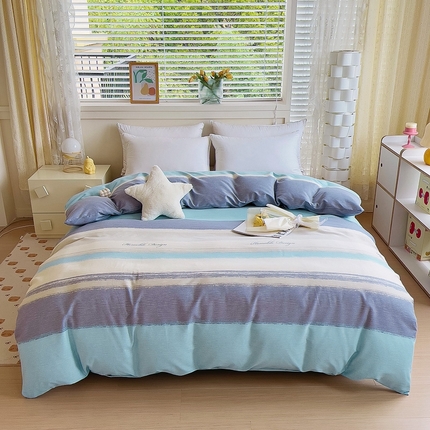 91家纺网 家纺一手货源 找家纺 优品阁 2024新款全棉磨毛四件套单品系列-单被套 乐享主义