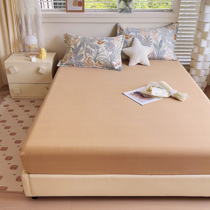 91家纺网 家纺一手货源 找家纺 优品阁 2024新款全棉磨毛四件套单品系列-单床笠 清风恋影