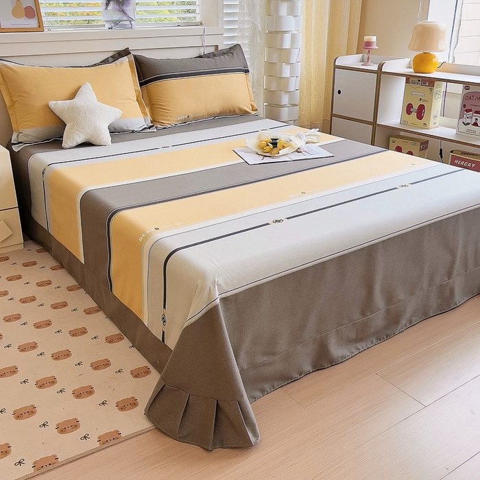 91家纺网 家纺一手货源 找家纺 优品阁 2024新款亲肤舒适全棉磨毛单床单 小欢喜