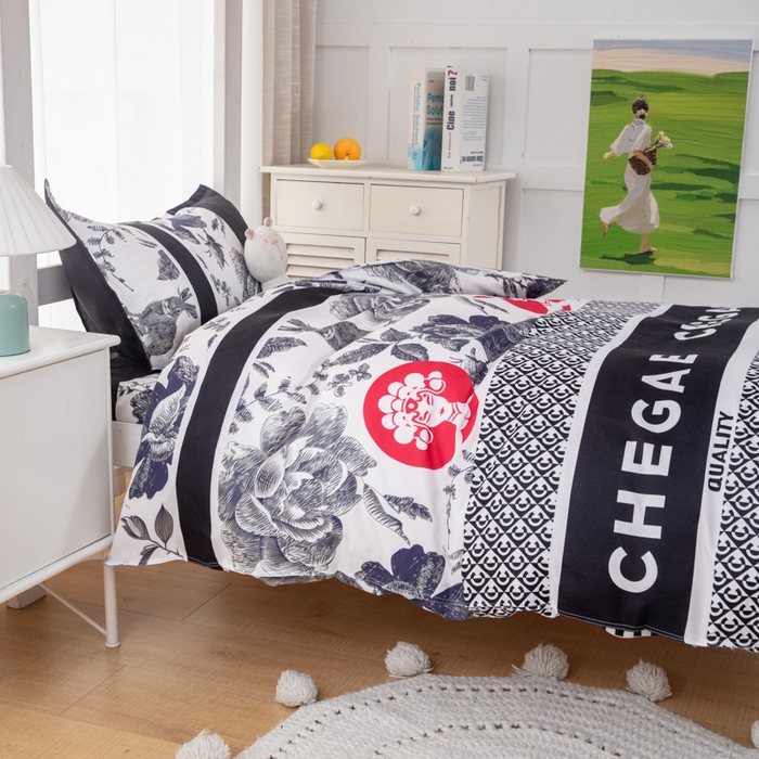 91家纺网 家纺一手货源 找家纺 乐居坊 2024新款亲肤棉美棉芦荟棉四件套学生宿舍床（5月） 霸王茶姬