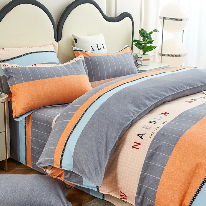 91家纺网 家纺一手货源 找家纺 鑫缘2025直播爆款印花植物羊绒加厚磨毛四件套1.2米学生三件套 新大陆