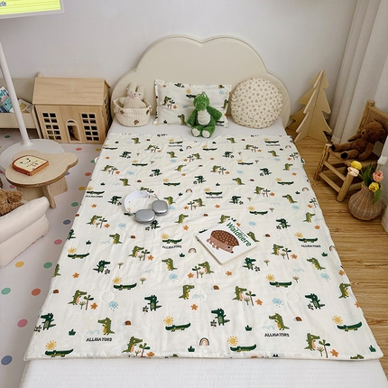 91家纺网 家纺一手货源 找家纺 （总）BOSS 2024新款全棉26℃有氧双层纱棉花防踢睡袋可穿式夏被