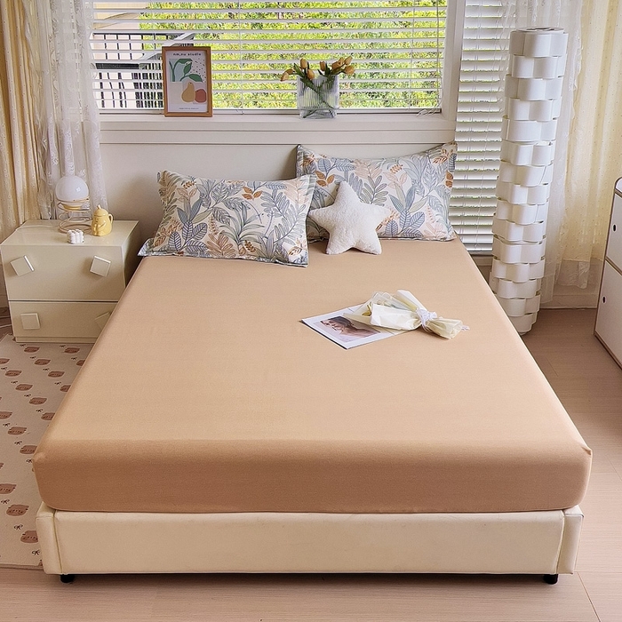 91家纺网 家纺一手货源 找家纺 优品阁 2024新款全棉磨毛四件套单品系列-单床笠 清风恋影