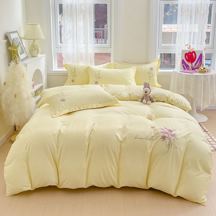 91家纺网 家纺一手货源 找家纺 （总）梓瑄家居 2024新款AB版磨毛绣花四件套