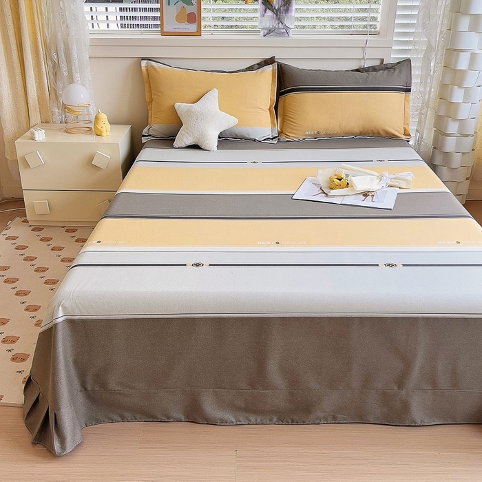 91家纺网 家纺一手货源 找家纺 优品阁 2024新款亲肤舒适全棉磨毛单床单 小欢喜