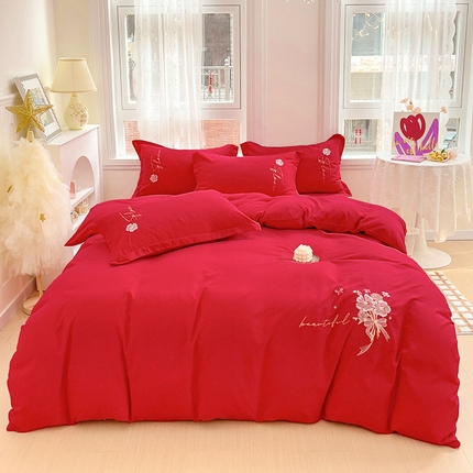 91家纺网 家纺一手货源 找家纺 （总）梓瑄家居 2024新款AB版磨毛绣花四件套