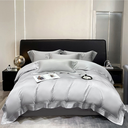 91家纺网 家纺一手货源 找家纺 （总）莱阁亿 2025新款60支天丝镂空瑾系列被套四件套