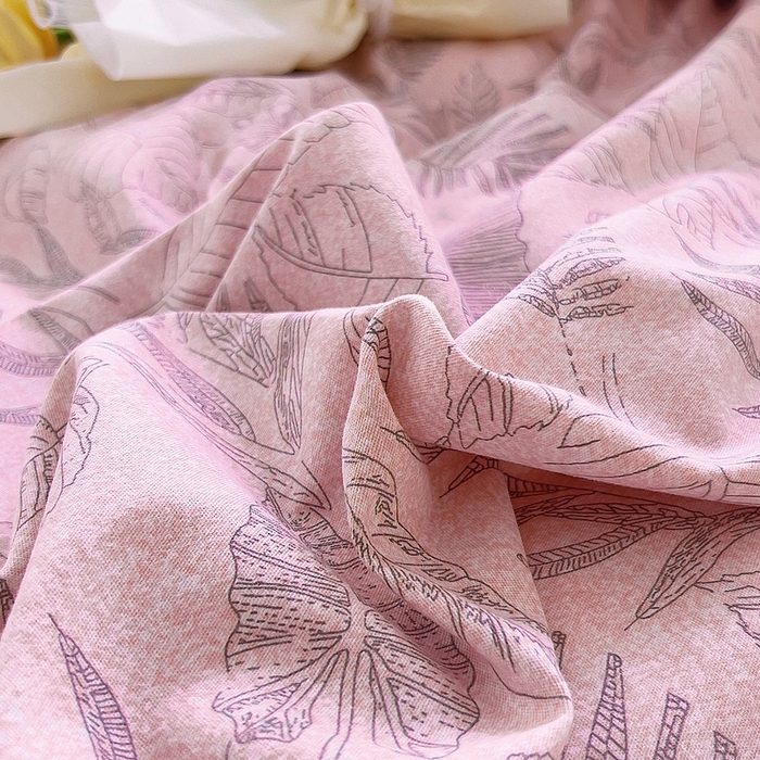 91家纺网 家纺一手货源 找家纺 优品阁 2024新款全棉磨毛四件套单品系列-单枕套 叶之舞