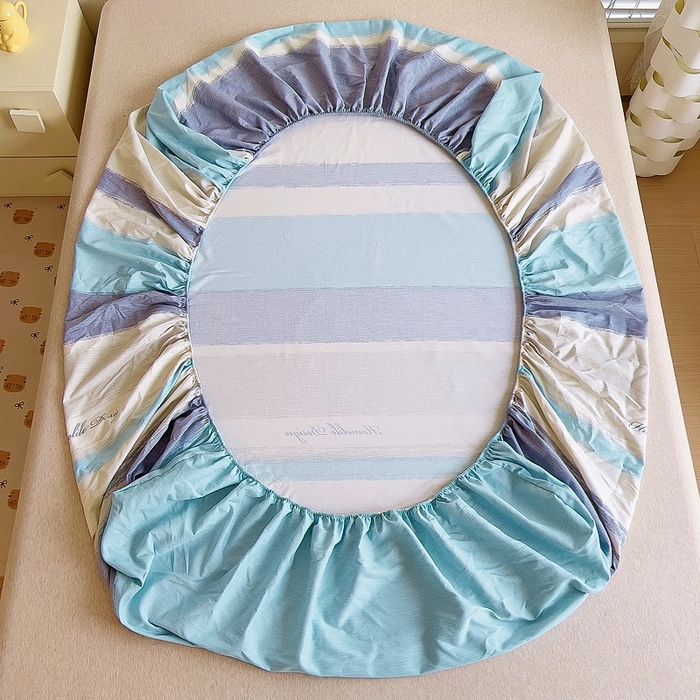 91家纺网 家纺一手货源 找家纺 优品阁 2024新款全棉磨毛四件套单品系列-单床笠 乐享主义