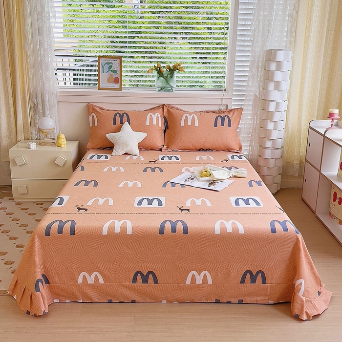 91家纺网 家纺一手货源 找家纺 优品阁 2024新款亲肤舒适全棉磨毛单床单 威尔斯