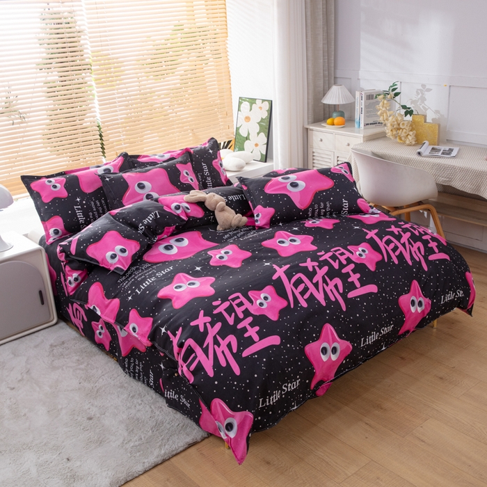 91家纺网 家纺一手货源 找家纺 乐居坊 2024新款亲肤棉美棉芦荟棉四件套新花型（5月） 有爱