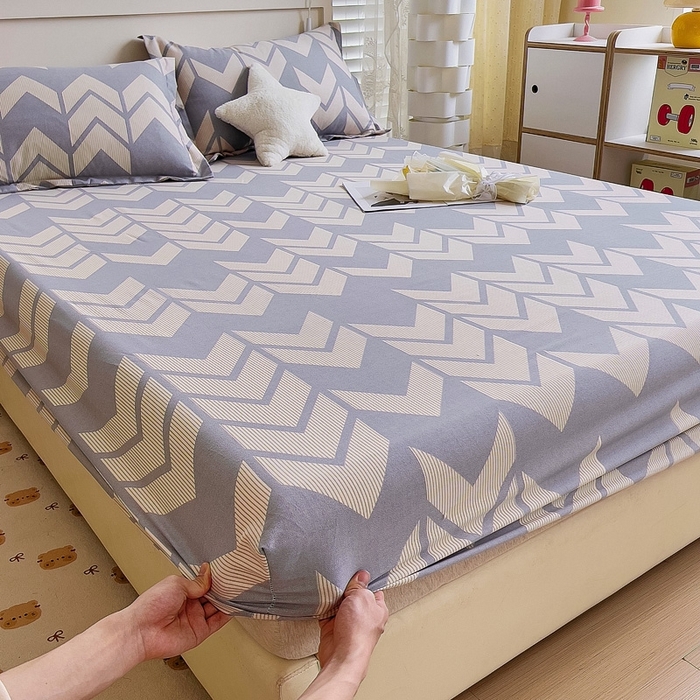 91家纺网 家纺一手货源 找家纺 优品阁 2024新款全棉磨毛四件套单品系列-单床笠 爵士氛围