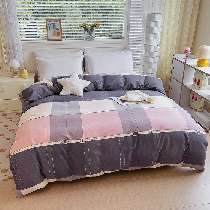 91家纺网 家纺一手货源 找家纺 优品阁 2024新款全棉磨毛四件套单品系列-单被套 格莱特