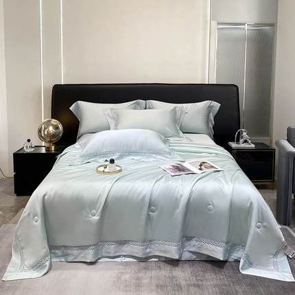 91家纺网 家纺一手货源 找家纺 （总）莱阁亿 2025新款60支天丝镂空瑾系列夏被及夏被四件套