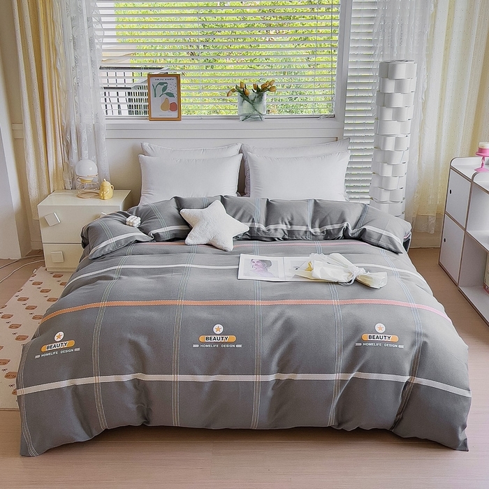 91家纺网 家纺一手货源 找家纺 优品阁 2024新款全棉磨毛四件套单品系列-单被套 卡罗琳