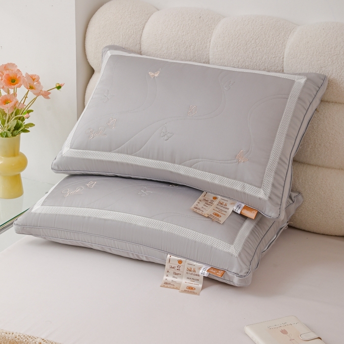 91家纺网 家纺一手货源 找家纺 （总）爱尚家枕芯 2024新款蝴蝶刺绣枕头枕芯