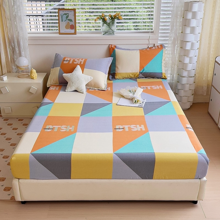 91家纺网 家纺一手货源 找家纺 优品阁 2024新款全棉磨毛四件套单品系列-单床笠 彼斯堡