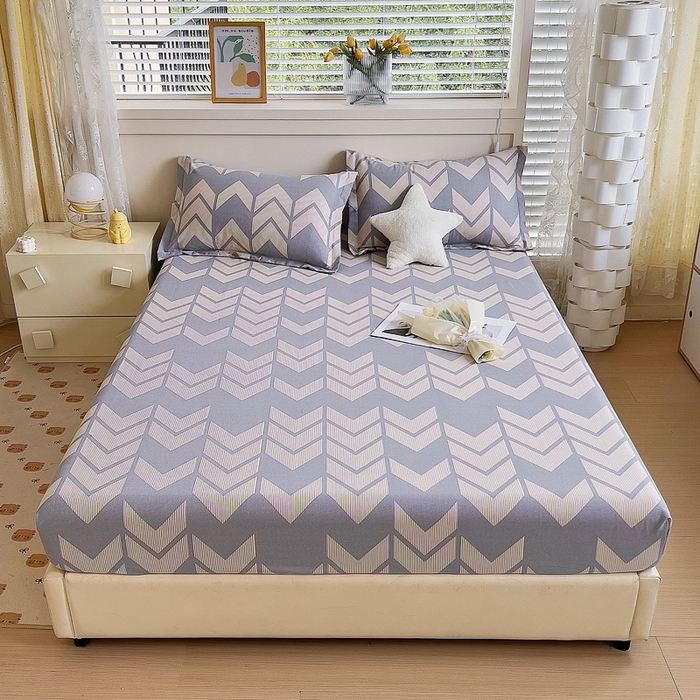 91家纺网 家纺一手货源 找家纺 优品阁 2024新款全棉磨毛四件套单品系列-单床笠 爵士氛围