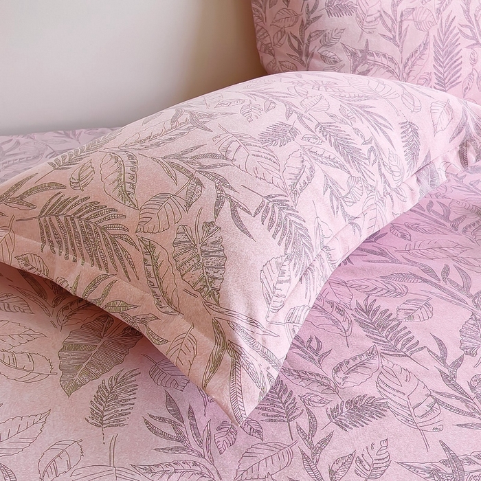 91家纺网 家纺一手货源 找家纺 优品阁 2024新款全棉磨毛四件套单品系列-单枕套 叶之舞