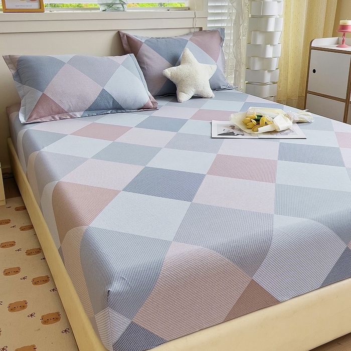 91家纺网 家纺一手货源 找家纺 优品阁 2024新款全棉磨毛四件套单品系列-单床笠 孟菲格