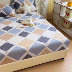 91家纺网 家纺一手货源 找家纺 优品阁 2024新款全棉磨毛四件套单品系列-单床笠 克洛因