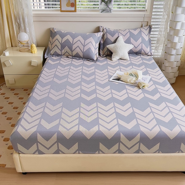 91家纺网 家纺一手货源 找家纺 优品阁 2024新款全棉磨毛四件套单品系列-单床笠 爵士氛围