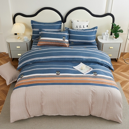 91家纺网 家纺一手货源 找家纺 （总）鑫缘2025直播爆款印花植物羊绒加厚磨毛四件套1.2米学生三件套