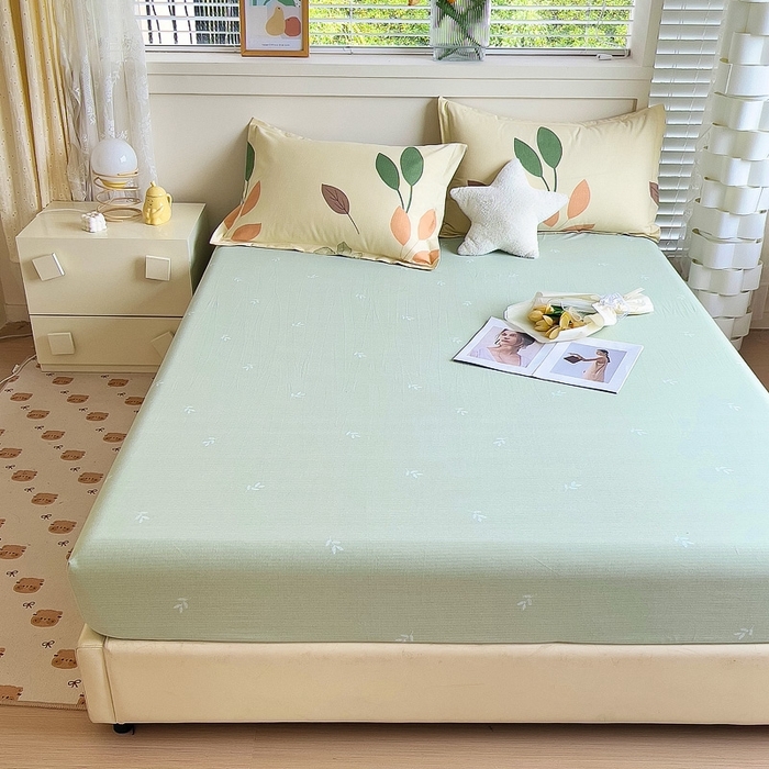 91家纺网 家纺一手货源 找家纺 优品阁 2024新款全棉磨毛四件套单品系列-单床笠 梵高花园