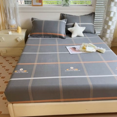 91家纺网 家纺一手货源 找家纺 优品阁 2024新款全棉磨毛四件套单品系列-单床笠 卡罗琳