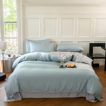 寐眠 2024新款60s兰精天丝四件套 云水冰蓝