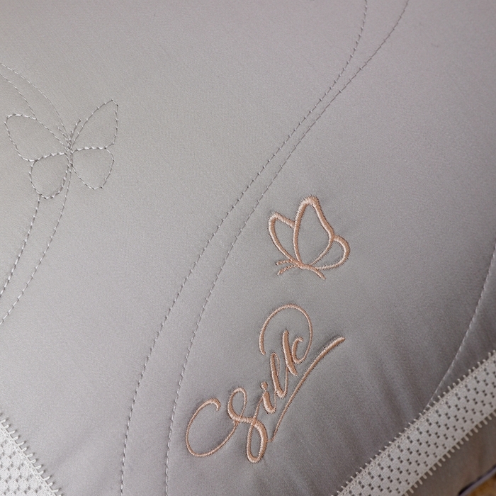 91家纺网 家纺一手货源 找家纺 爱尚家枕芯 2024新款蝴蝶刺绣枕头枕芯 灰色48*74cm/只