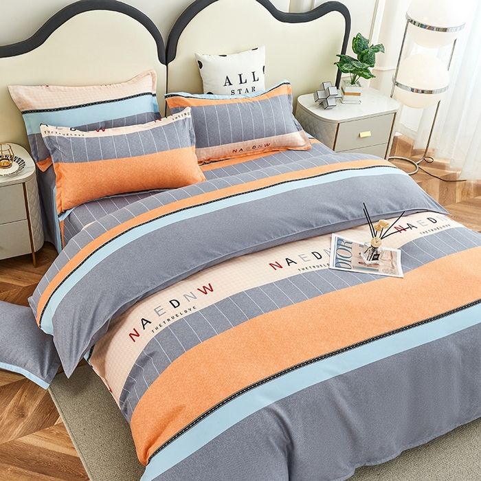 91家纺网 家纺一手货源 找家纺 鑫缘2025直播爆款印花植物羊绒加厚磨毛四件套1.2米学生三件套 新大陆