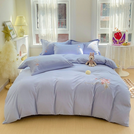 91家纺网 家纺一手货源 找家纺 （总）梓瑄家居 2024新款AB版磨毛绣花四件套